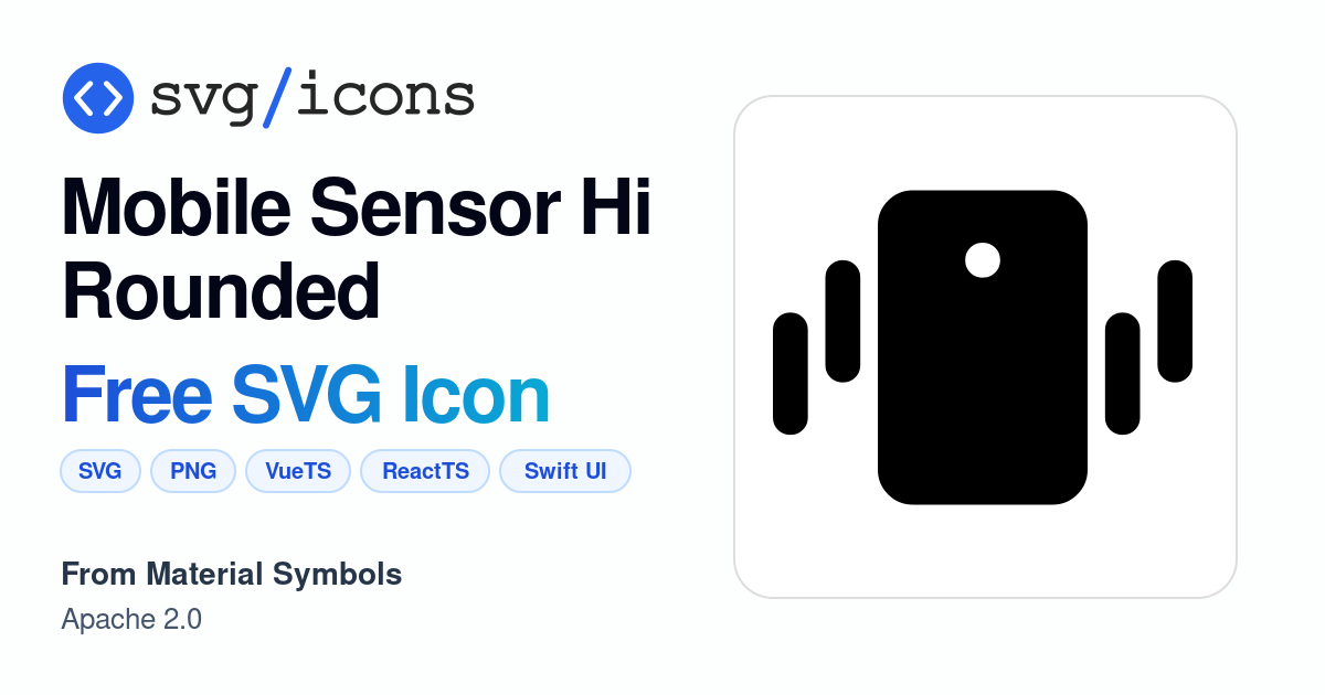 Mobile-sensor-hi-rounded SVG Icon - Free Mobile-sensor-hi-rounded PNG ...