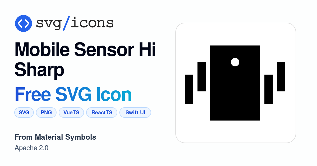 Mobile-sensor-hi-sharp SVG Icon - Free Mobile-sensor-hi-sharp PNG & SVG ...