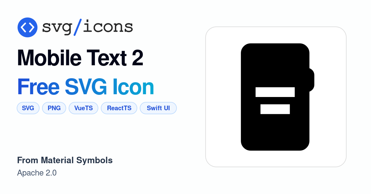 Mobile-text-2 SVG Icon - Free Mobile-text-2 PNG & SVG Download