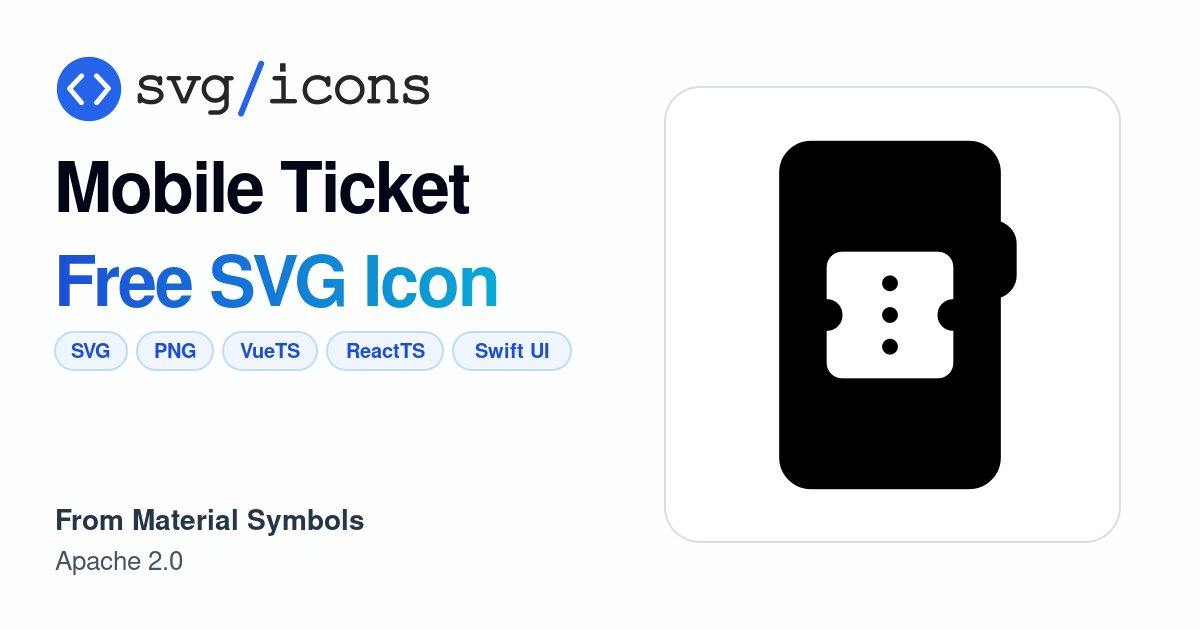 Mobile-ticket SVG Icon - Free Mobile-ticket PNG & SVG Download