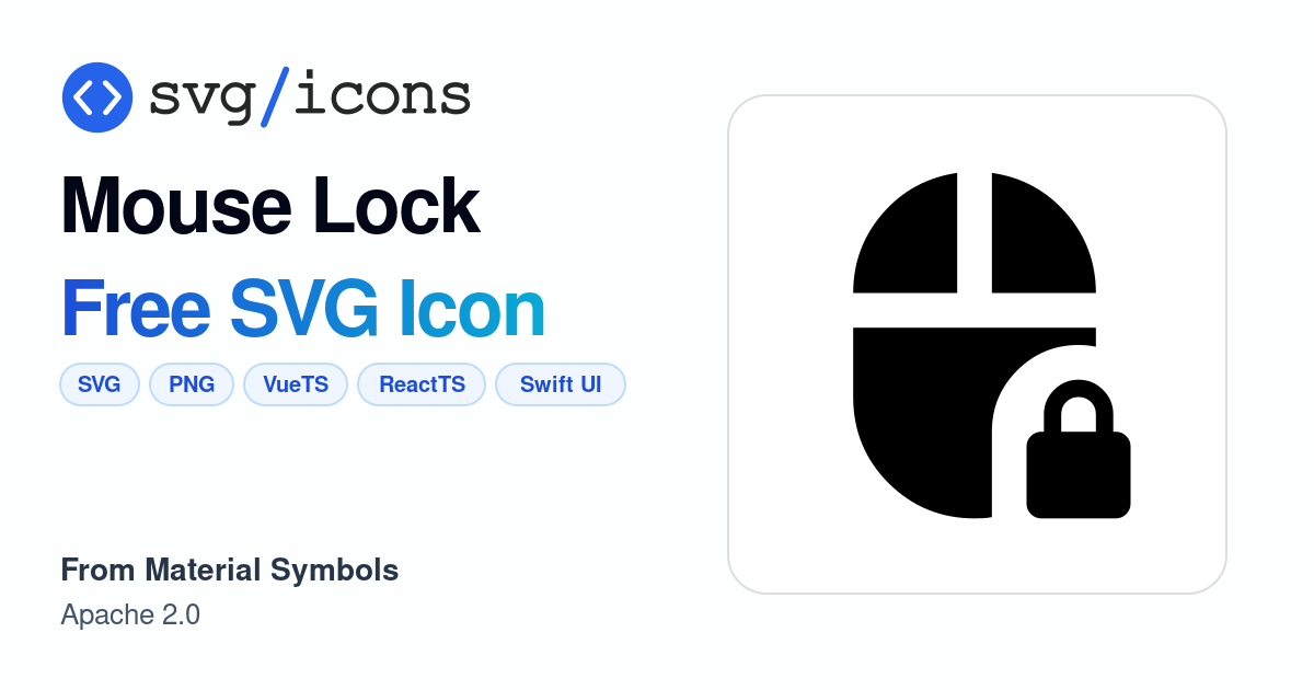 Mouse-lock SVG Icon - Free Mouse-lock PNG & SVG Download
