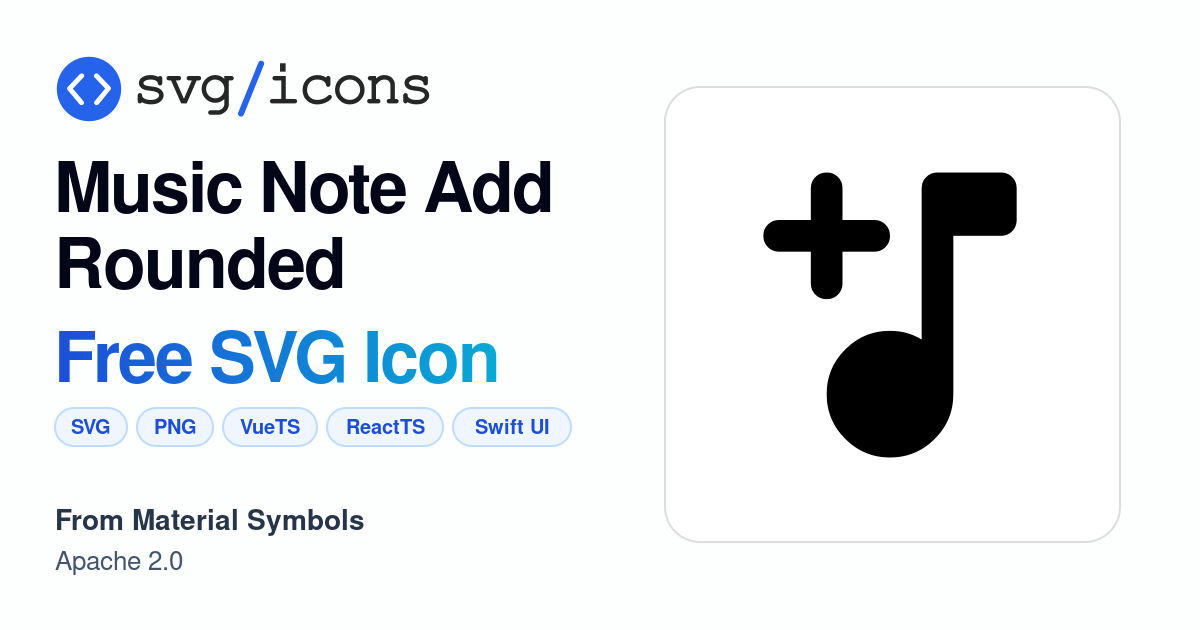 Music-note-add-rounded SVG Icon - Free Music-note-add-rounded PNG & SVG ...