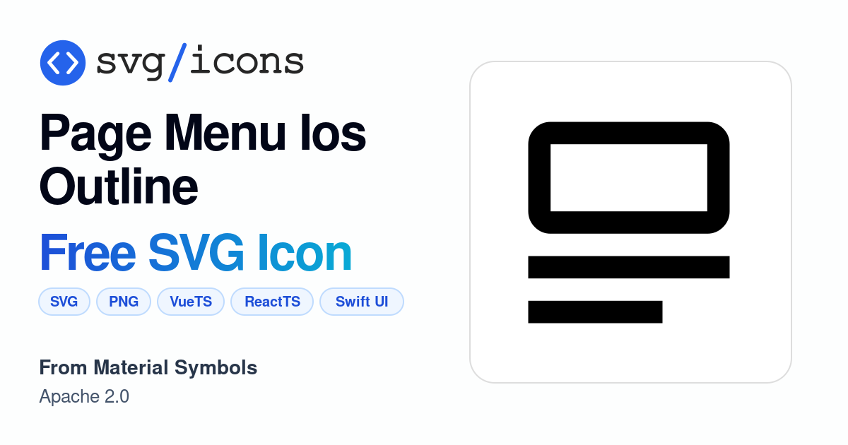 Page-menu-ios-outline SVG Icon - Free Page-menu-ios-outline PNG & SVG ...