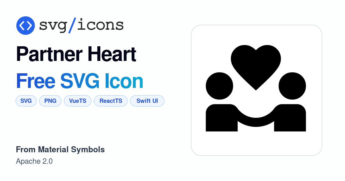 Partner-heart SVG Icon - Free Partner-heart PNG & SVG Download