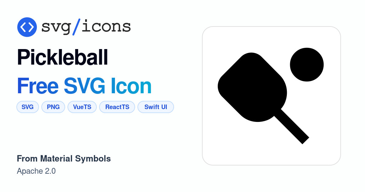 Pickleball SVG Icon - Free Pickleball PNG & SVG Download