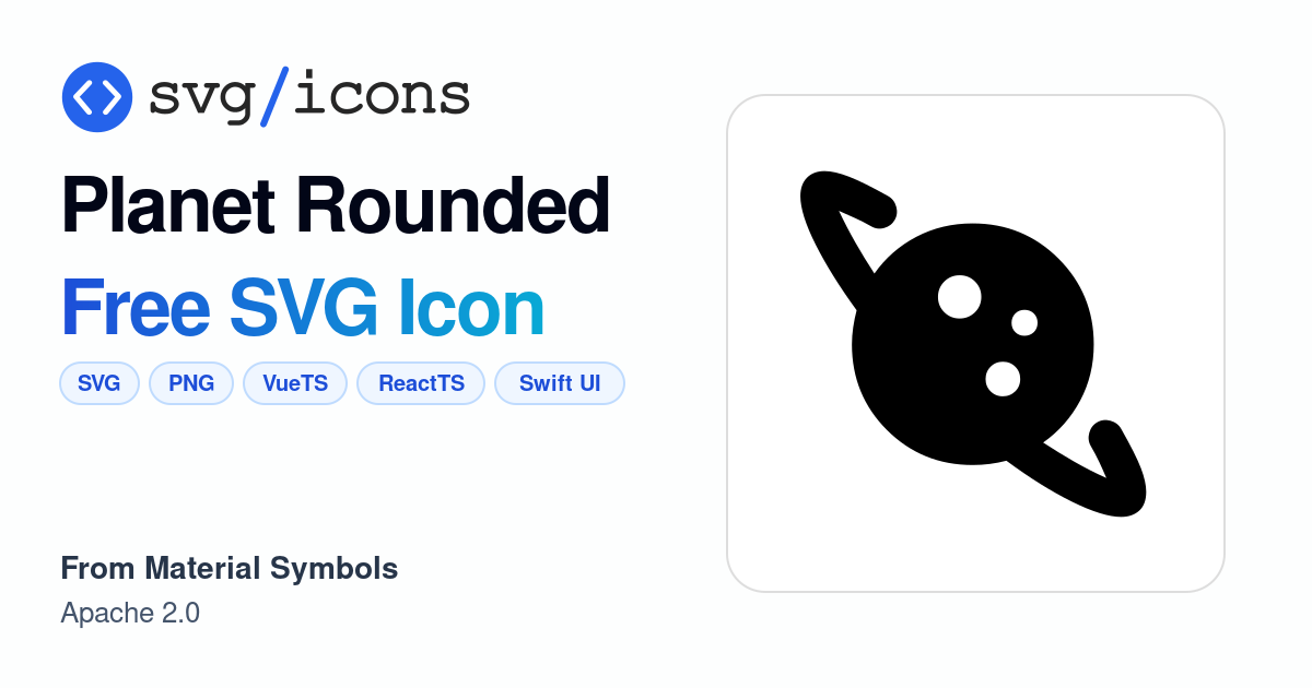 Planet-rounded SVG Icon - Free Planet-rounded PNG & SVG Download