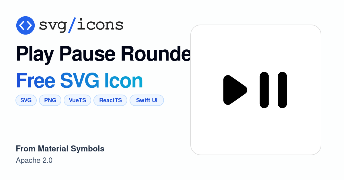 Play-pause-rounded SVG Icon - Free Play-pause-rounded PNG & SVG Download