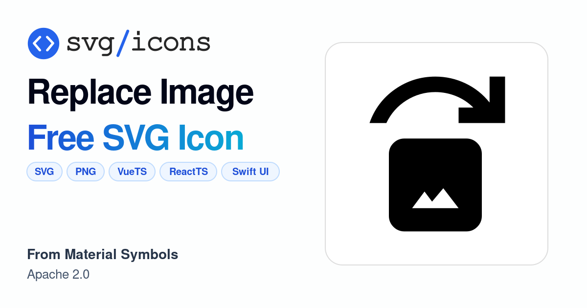 Replace-image SVG Icon - Free Replace-image PNG & SVG Download