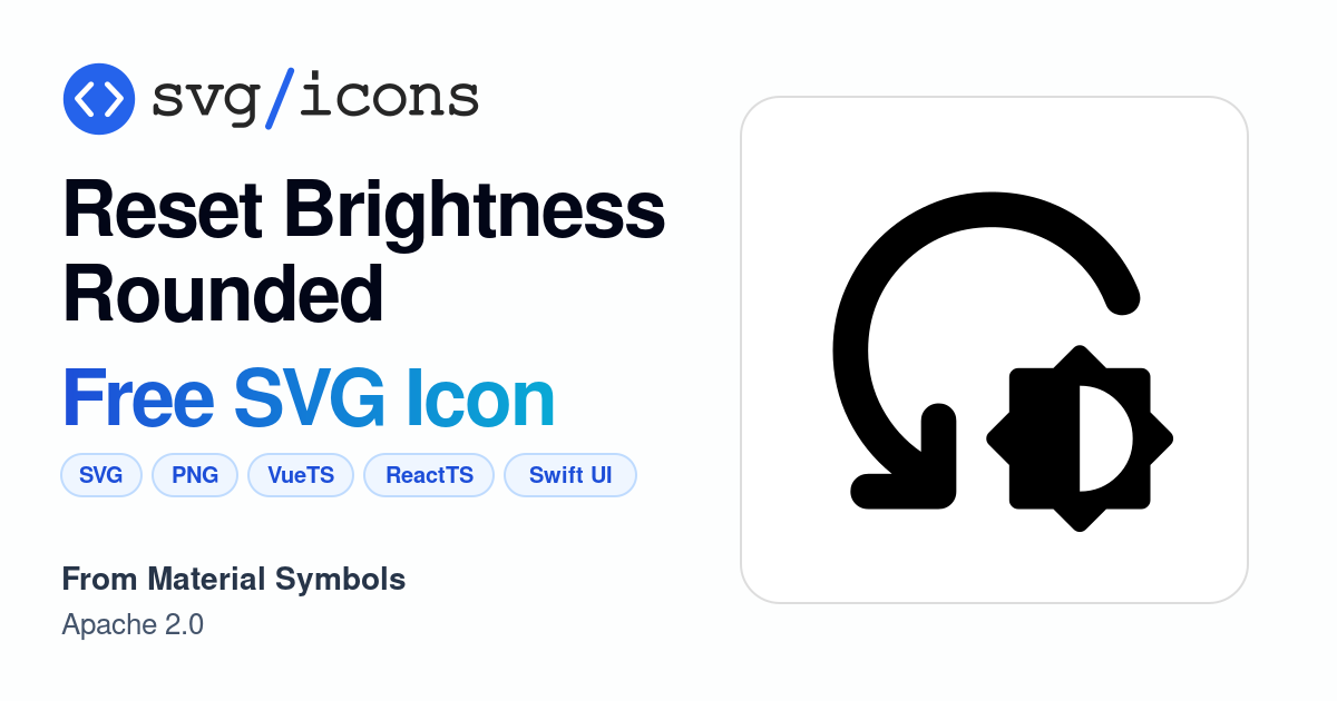 Reset-brightness-rounded SVG Icon - Free Reset-brightness-rounded PNG ...