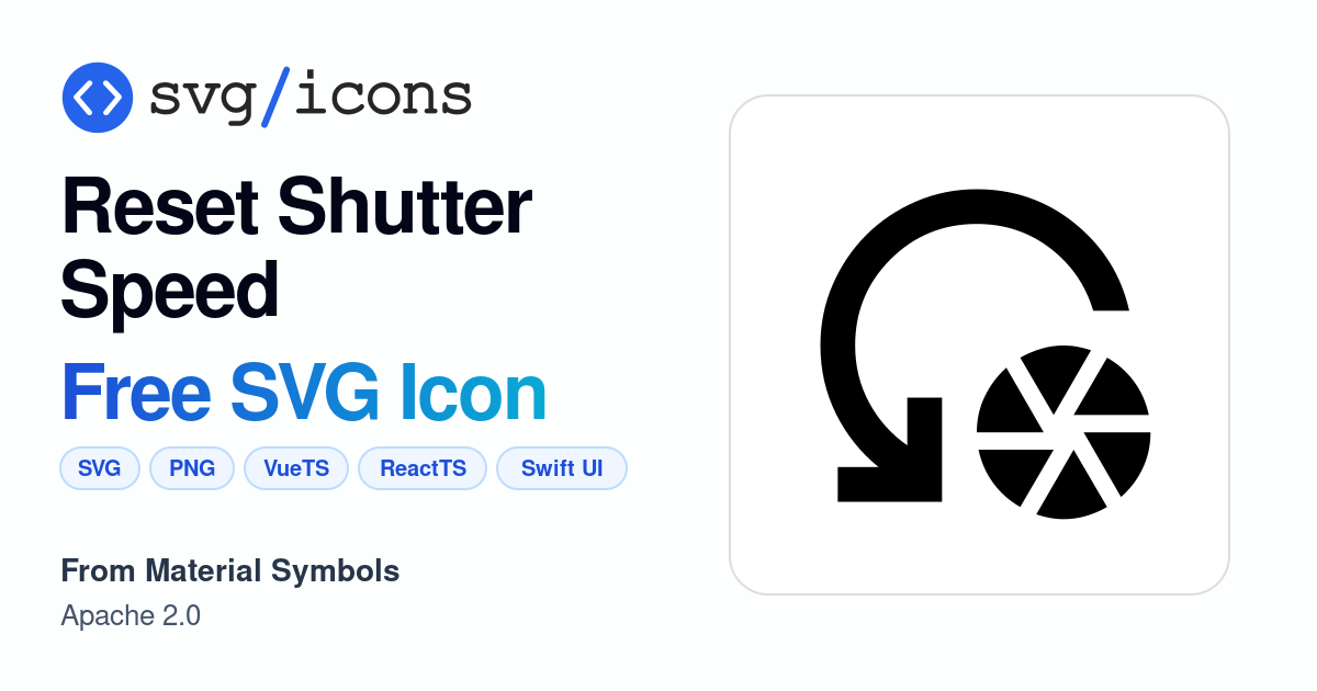 Reset-shutter-speed SVG Icon - Free Reset-shutter-speed PNG & SVG Download