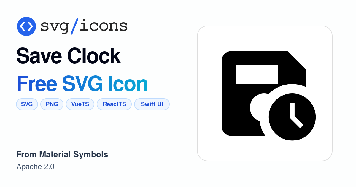 Save-clock SVG Icon - Free Save-clock PNG & SVG Download