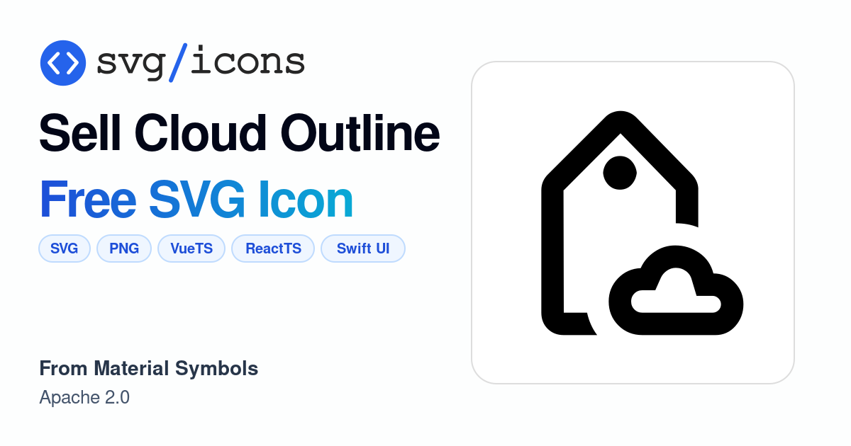 Sell-cloud-outline SVG Icon - Free Sell-cloud-outline PNG & SVG Download