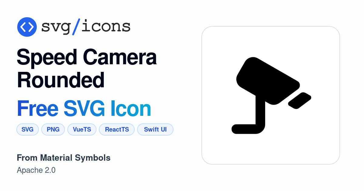 Speed-camera-rounded SVG Icon - Free Speed-camera-rounded PNG & SVG ...