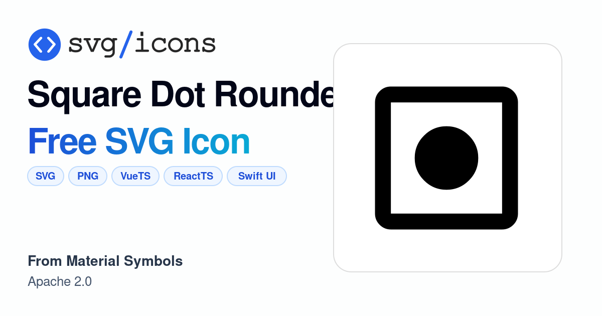 Square-dot-rounded SVG Icon - Free Square-dot-rounded PNG & SVG Download