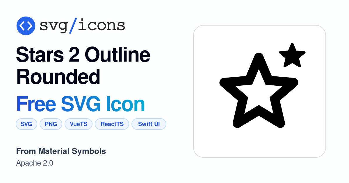 Stars-2-outline-rounded SVG Icon - Free Stars-2-outline-rounded PNG ...
