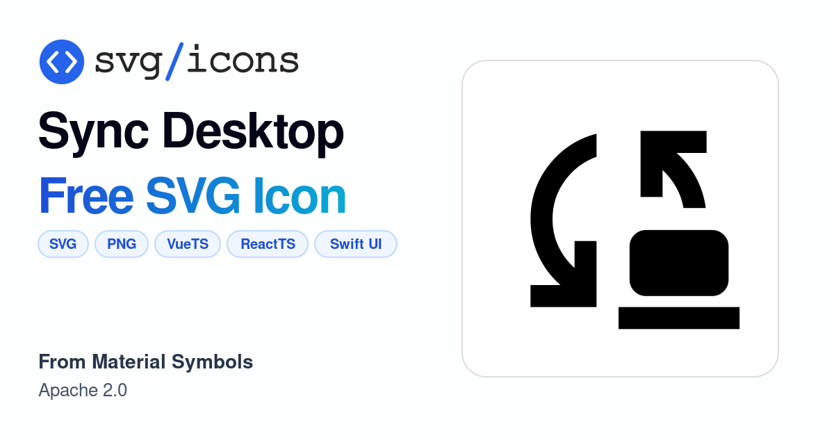 Sync-desktop SVG Icon - Free Sync-desktop PNG & SVG Download