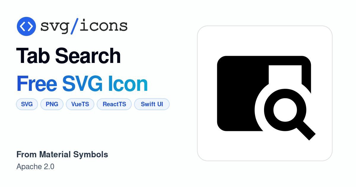 Tab-search SVG Icon - Free Tab-search PNG & SVG Download