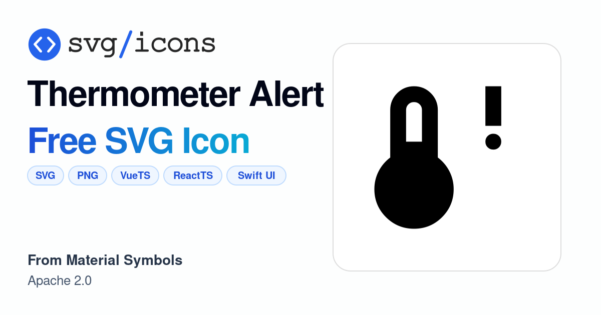 Thermometer-alert SVG Icon - Free Thermometer-alert PNG & SVG Download