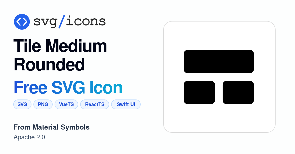 Tile-medium-rounded SVG Icon - Free Tile-medium-rounded PNG & SVG Download
