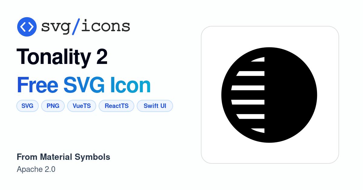 Tonality-2 SVG Icon - Free Tonality-2 PNG & SVG Download