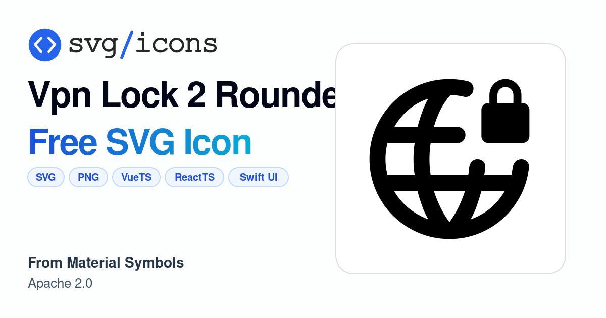 Vpn-lock-2-rounded SVG Icon - Free Vpn-lock-2-rounded PNG & SVG Download