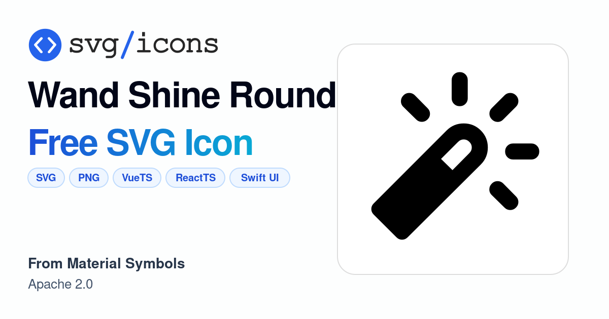 Wand-shine-rounded SVG Icon - Free Wand-shine-rounded PNG & SVG Download