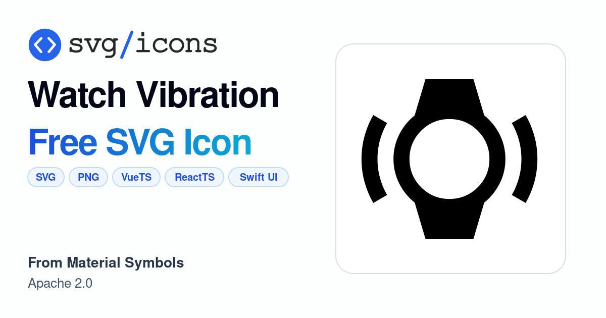 Watch-vibration SVG Icon - Free Watch-vibration PNG & SVG Download