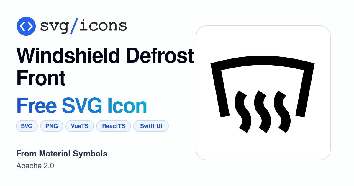 Windshield-defrost-front SVG Icon - Free Windshield-defrost-front PNG ...