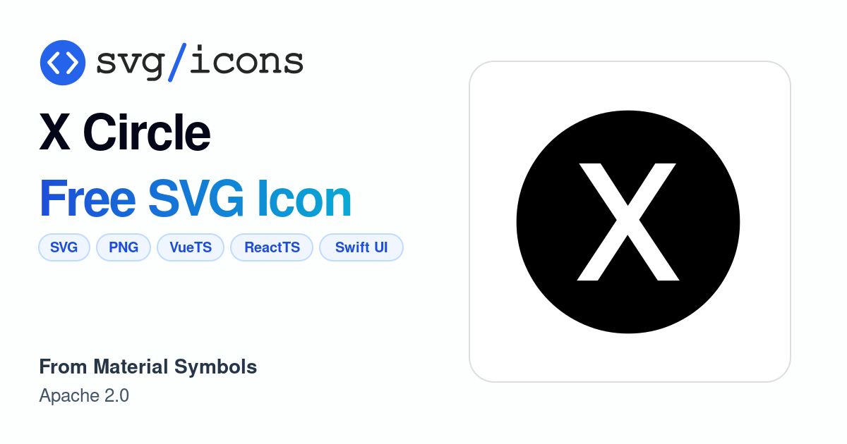 X-circle SVG Icon - Free X-circle PNG & SVG Download