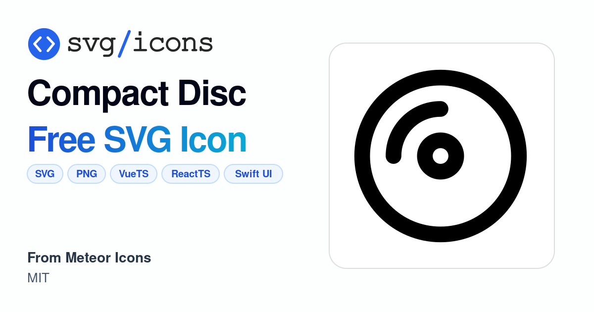 Compact-disc SVG Icon - Free Compact-disc PNG & SVG Download