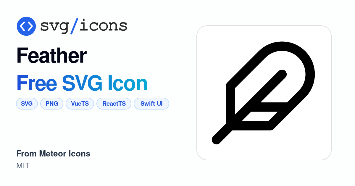 Feather SVG Icon - Free Feather PNG & SVG Download