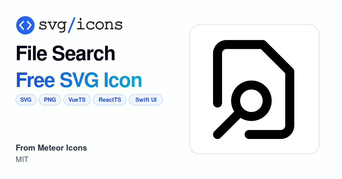 File-search SVG Icon - Free File-search PNG & SVG Download