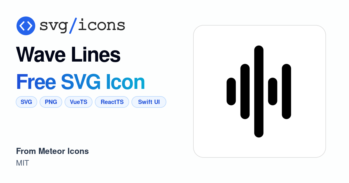 Wave-lines SVG Icon - Free Wave-lines PNG & SVG Download
