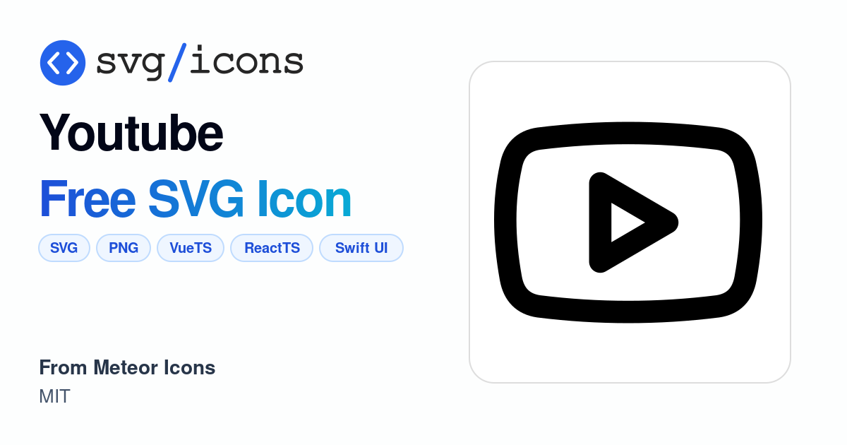 Youtube SVG Icon - Free Youtube PNG & SVG Download