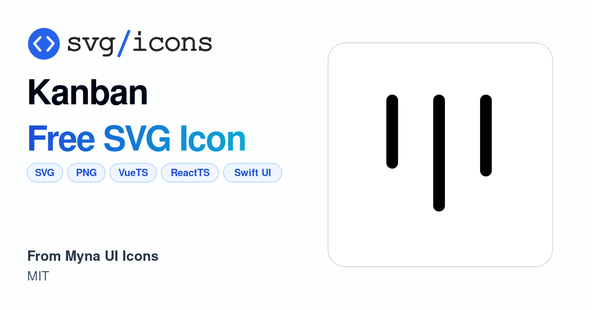 Kanban SVG Icon - Free Kanban PNG & SVG Download