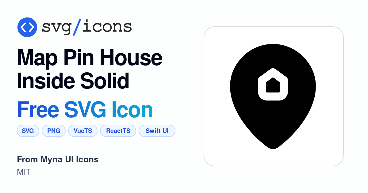 Map-pin-house-inside-solid SVG Icon - Free Map-pin-house-inside-solid ...