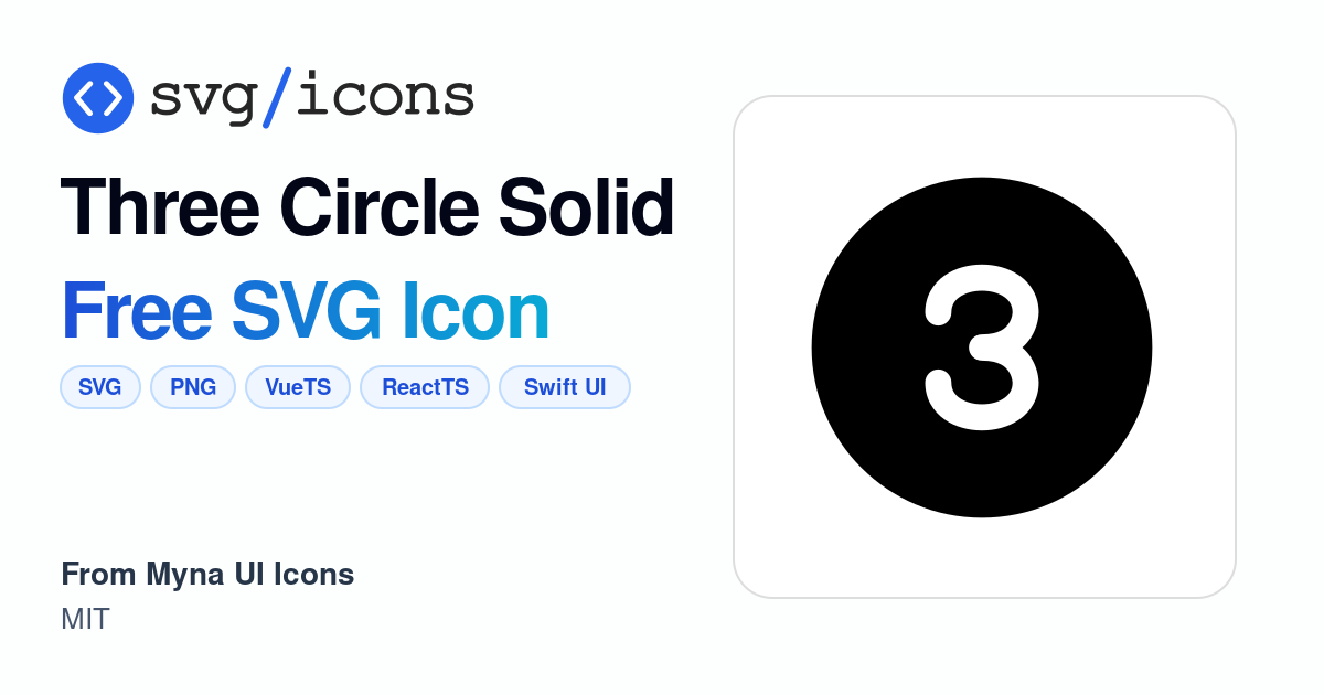 Three-circle-solid SVG Icon - Free Three-circle-solid PNG & SVG Download
