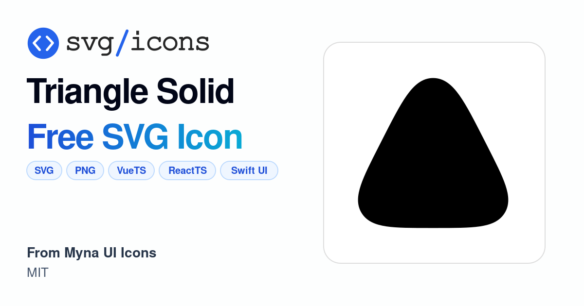 Triangle-solid SVG Icon - Free Triangle-solid PNG & SVG Download