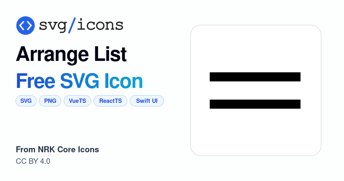 Arrange-list SVG Icon - Free Arrange-list PNG & SVG Download
