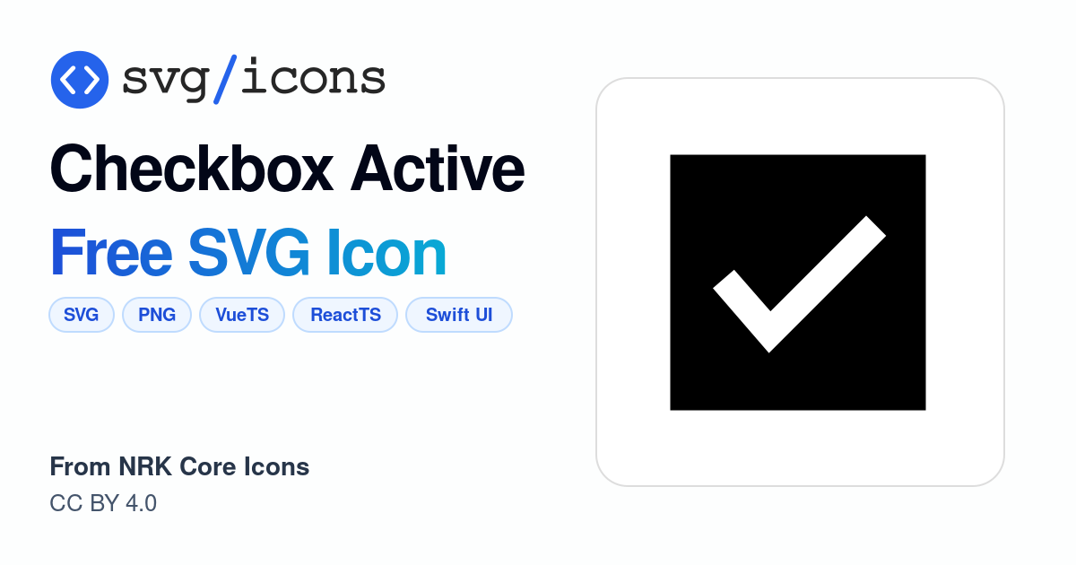 Checkbox-active SVG Icon - Free Checkbox-active PNG & SVG Download
