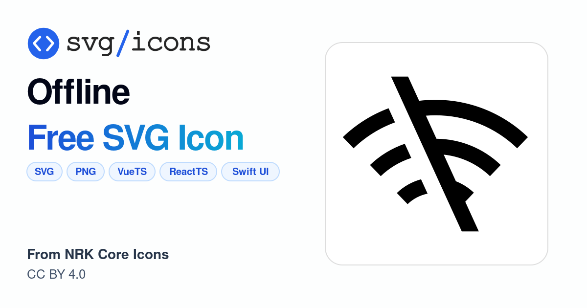 Offline SVG Icon - Free Offline PNG & SVG Download