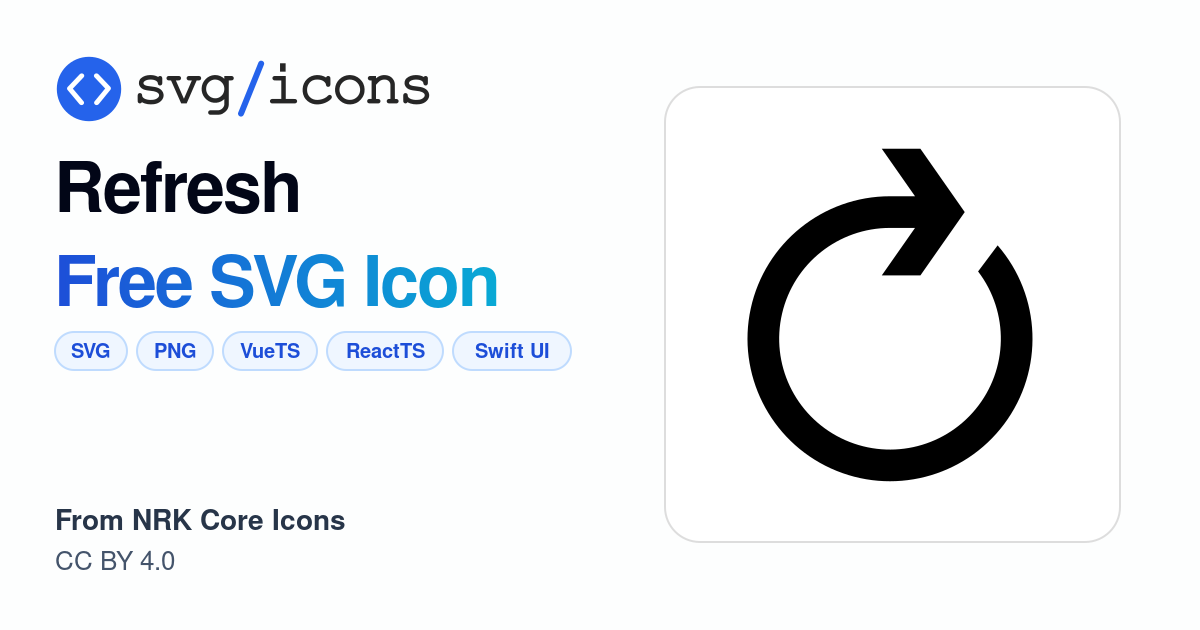 Refresh SVG Icon - Free Refresh PNG & SVG Download