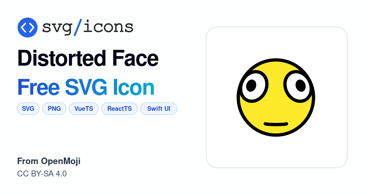Distorted-face SVG Icon - Free Distorted-face PNG & SVG Download