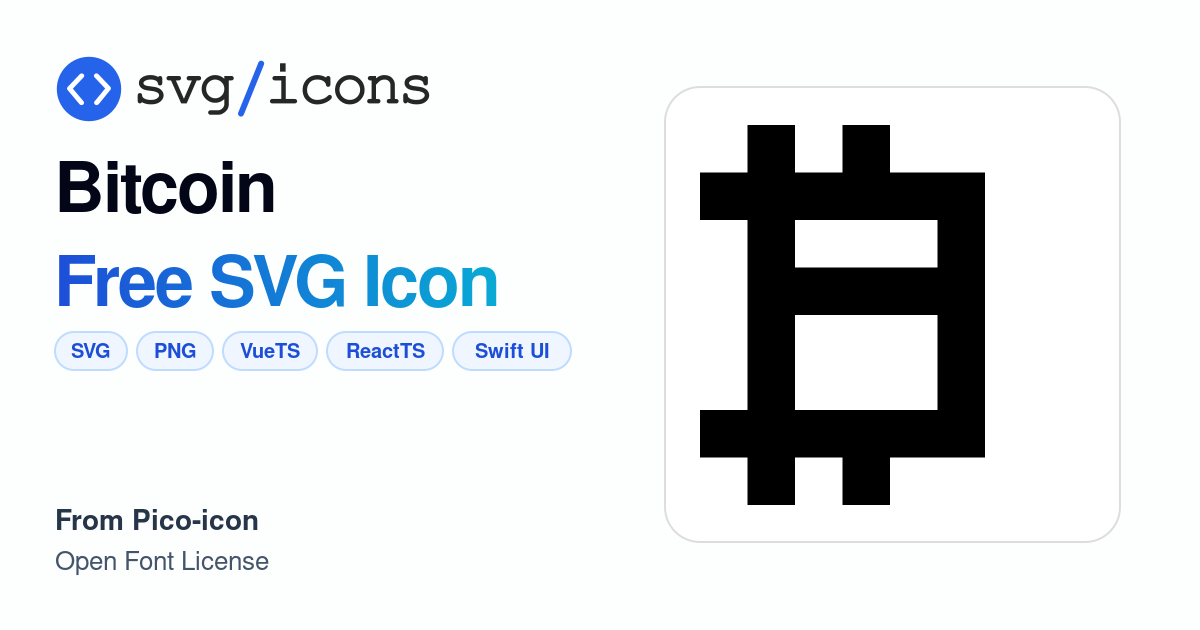 Bitcoin SVG Icon - Free Bitcoin PNG & SVG Download