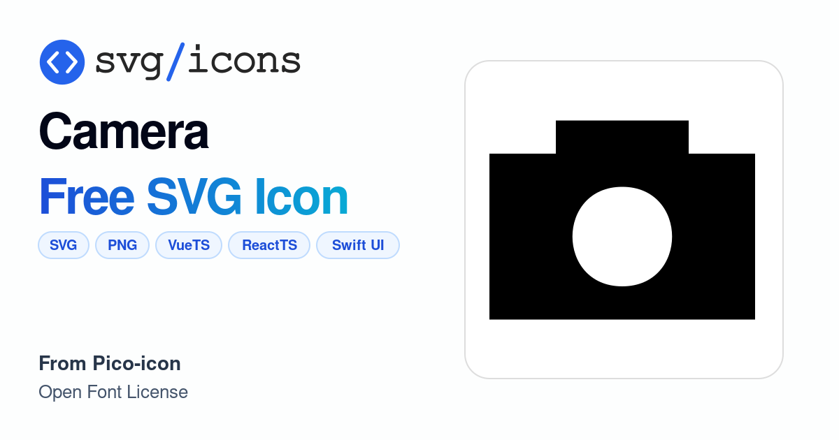Camera SVG Icon - Free Camera PNG & SVG Download
