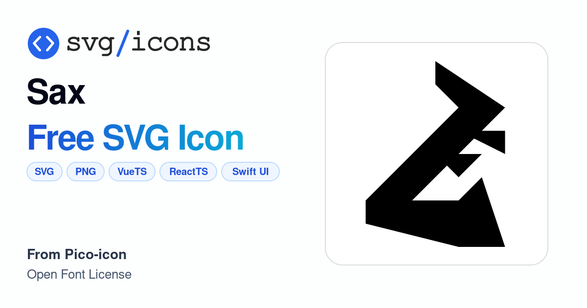 Sax SVG Icon - Free Sax PNG & SVG Download