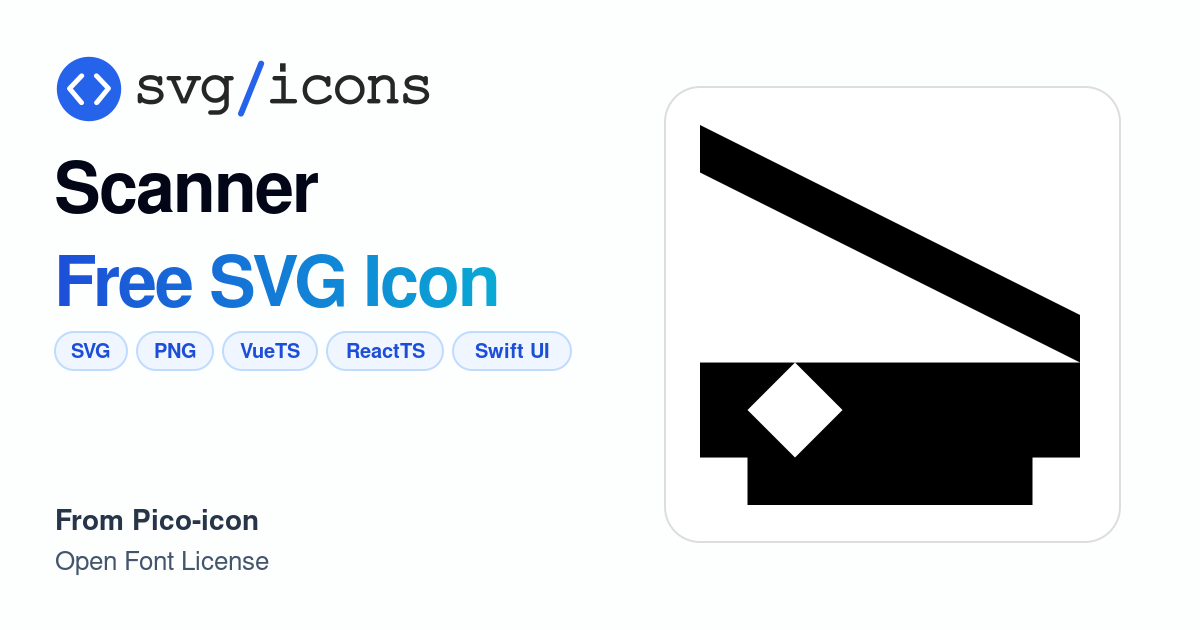 Scanner SVG Icon - Free Scanner PNG & SVG Download