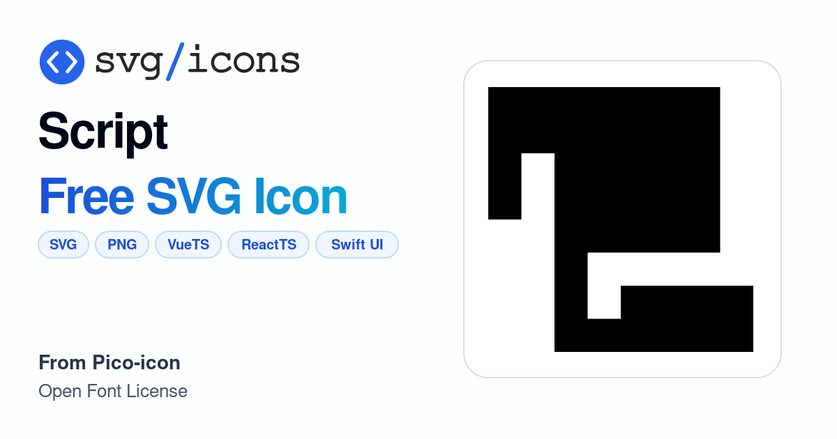 Script SVG Icon - Free Script PNG & SVG Download