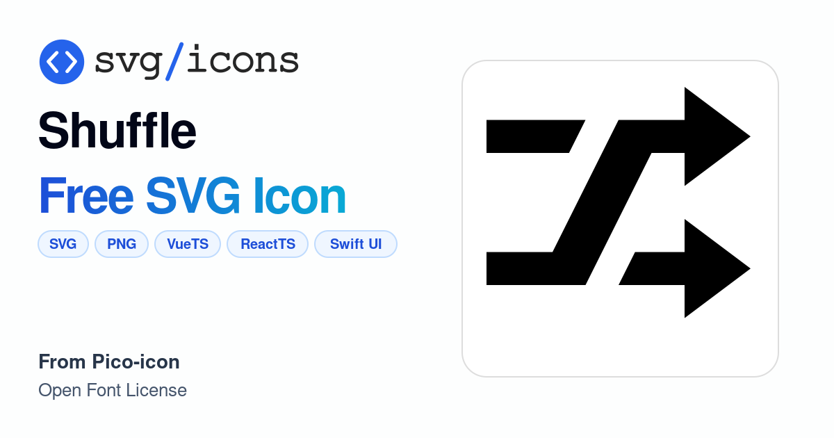 Shuffle SVG Icon - Free Shuffle PNG & SVG Download