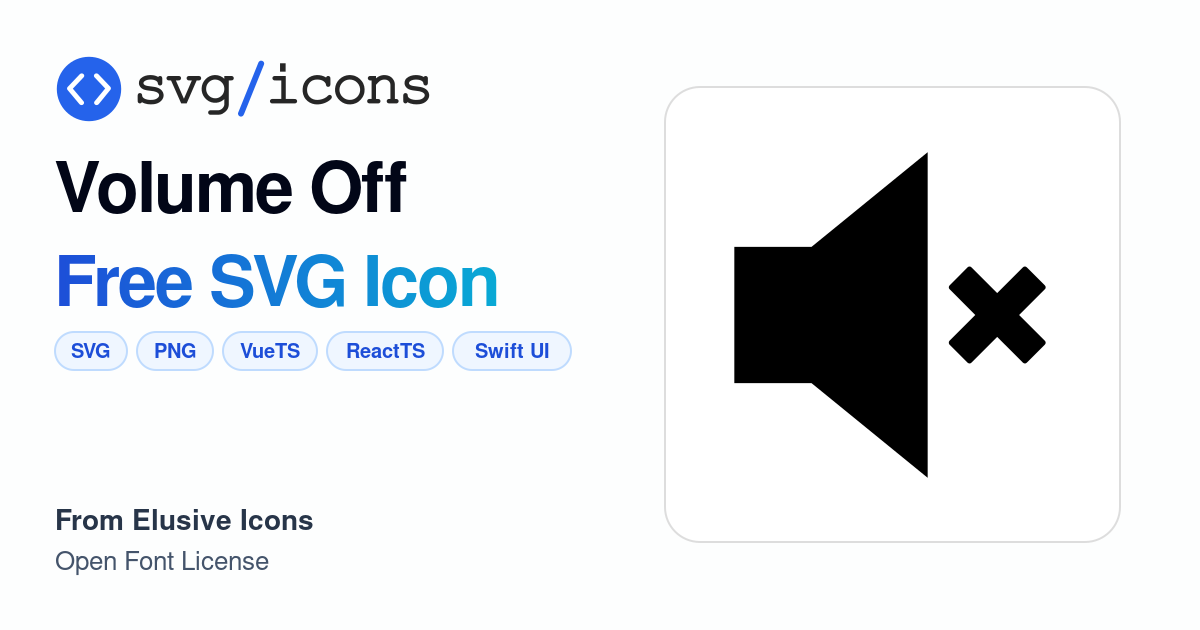 Volume-off SVG Icon - Free Volume-off PNG & SVG Download